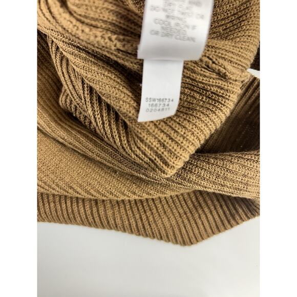 J Jill Women Sweater 2X Red Tunic Rib Knit Long Sleeve V Neck Pullover Brown Tan - Picture 13 of 15